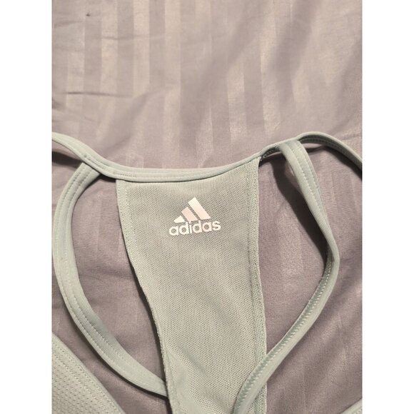 Adidas Mint Green Racerback Sports Bra Women's Size M - Picture 3 of 6